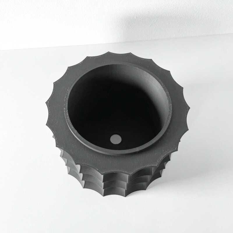 The Kivern Planter Pot with Drainage Tray & Stand Included - Matte Dark Green - 3"