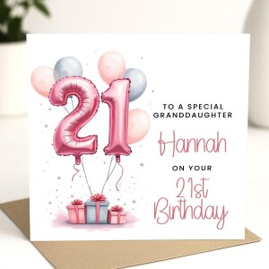 Personalised 21st Birthday Card - On Your 21st Birthday