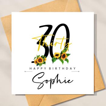 Personalised 30th Birthday Card For Daughter, Personalised Birthday Card For Her, 30th Birthday Card, 30th Birthday Gift For Sister, Friend