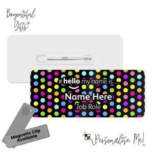Name Badge - Neon Pattern Hello My Name is... - Design 4