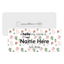 #hello my name is... Name Badge - Cute Christmas Icons