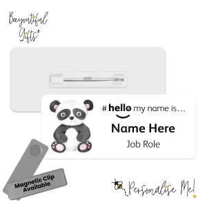 Name Badge - Watercolour Tropical Animal Hello My Name is... - Panda