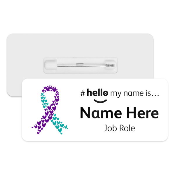 #hello my name is... Name Badge - Suicide Prevention Ribbon