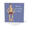 Tattoo birthday card for him - designed by Erica Sturla - 15cm square and blank inside, made in the UK
