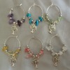 Set of 6 Wine Glass Tree of Life Charms