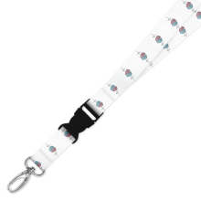 Double Breakaway Lanyard - Pink & Blue Baby Feet Heartbeat