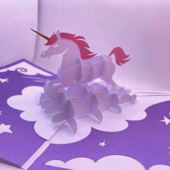 Magical Unicorn Surprise: Handcrafted Pop Up Greeting Card