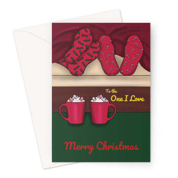 Christmas Card For The One You Love - Card For Partner, Boyfriend, Girlfriend