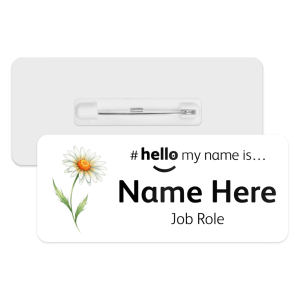 #hello my name is... Name Badge - Watercolour Daisy
