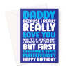 Funny Daddy Birthday Card From Young Child - A5 Portrait - 1 Card