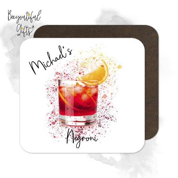 Personalised Negroni Coaster with Splash Effect