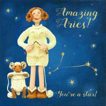 Holy Mackerel Star Sign Zodiac Birthday Card - Aries