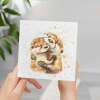 Anniversary Card For Husband or Wife Anniversary Card For Boyfriend or Girlfriend Cute Otters Wedding Anniversary For Couple - Square (5.5x5.5) / Blank Inside