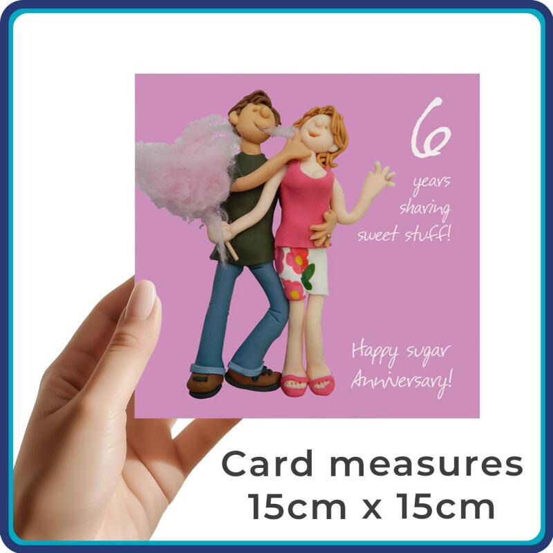 6th to 10th Anniversary Card Pack - Fun Wedding Anniversary Cards - Polymer Clay Art by Erica Sturla - Made in the UK
