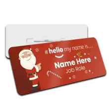 #hello my name is... Name Badge - Peeping Santa