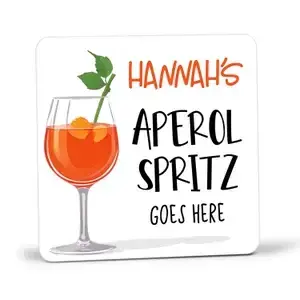 Personalised Drinks Coaster - Aperol Spritz