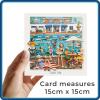 Swimming Card - Lido Life - Polymer Clay Art by Erica Sturla - Fun Outdoor Swimmer Card Made in the UK