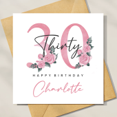 Personalised 30th Birthday Card 30th Birthday Gift