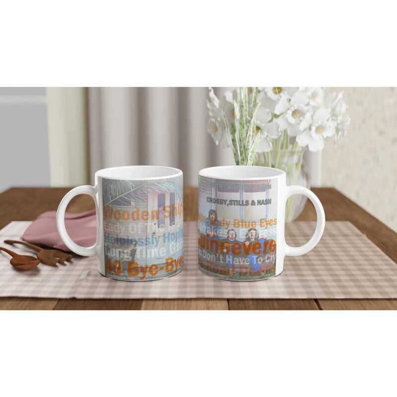 CSNY Crosby Still Nash Album Track Mug - Ceramic White