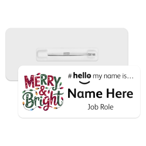 #hello my name is... Name Badge - Merry & Bright
