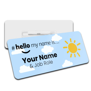 Name Badge - Sunny Sky Hello My Name is