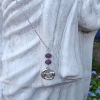 Amethyst Crystal Bead Sterling Silver Necklace
