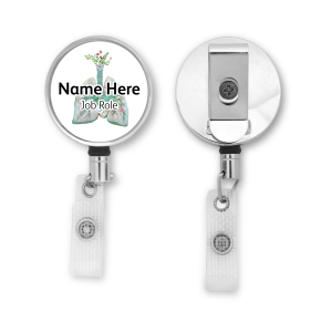 Personalised Metal ID Reel - Floral Lungs