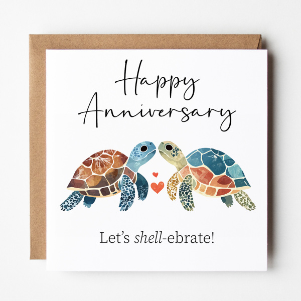 Anniversary Card - Let's Shell-ebrate! - Standard Smooth Card