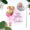 Personalised Balloon Birthday Card