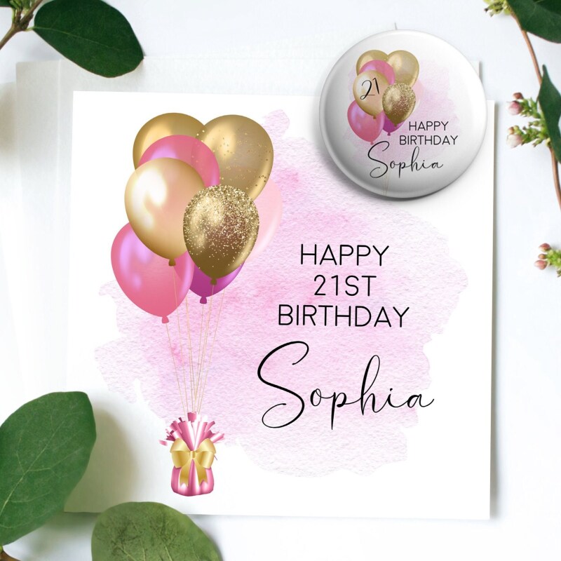 Personalised Balloon Birthday Card