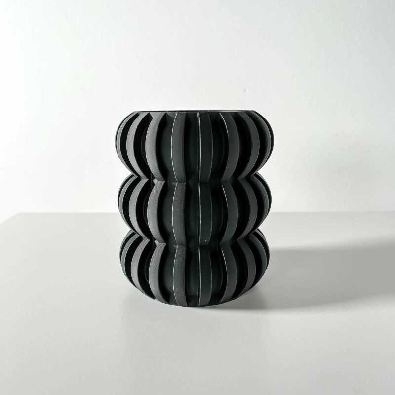 The Renio Pen Holder | Desk Organizer and Pencil Cup Holder - Matte Dark Green