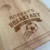 Personalised Dippy Egg Breakfast Board / Football Themed Gifts for Kids / Personalised Egg and Toast Board / Egg Cup Tray Birthday Easter - Dippy Egg - Dinosaur