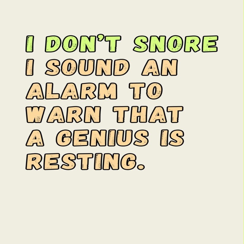 Genius snore funny birthday card