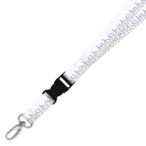 Double Breakaway Lanyard - Lavender Border