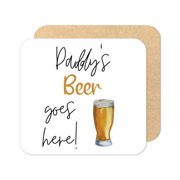 Personalised Drinks Coaster - Name's Beer Goes Here!