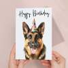 Birthday Card For Her Card For Friend Mum or Sister Birthday Card For Him Brother Dad Happy Birthday Card of German Shepherd Dog Card - Large (5x7) / Blank Message