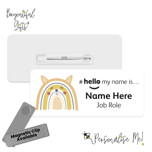 Name Badge - Boho Animal Rainbow Hello My Name is... - Fox