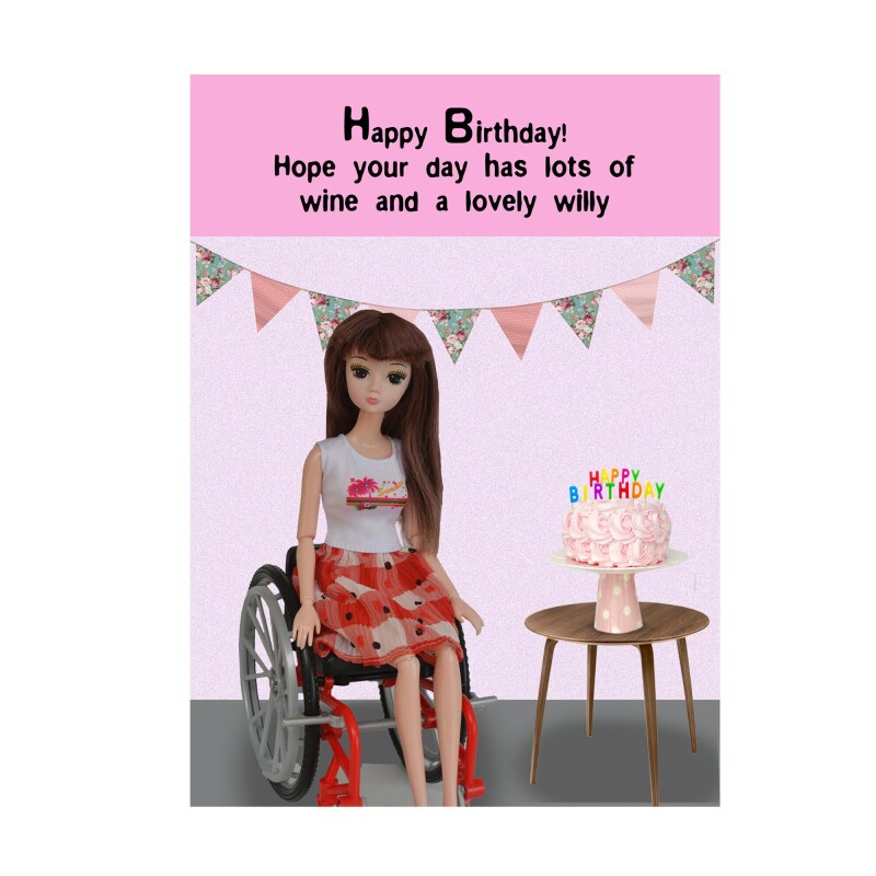 Lovely willy | Doll Card | Funny card for her | funny card friend