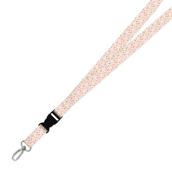 Double Breakaway Lanyard - Spring Flowers & Butterflies