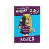 Sister Birthday Card - Anime Girl - A5 Portrait - 1 Card