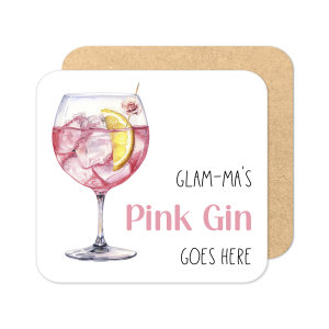 Personalised Pink Gin Coaster | Personalised Cocktail Coaster
