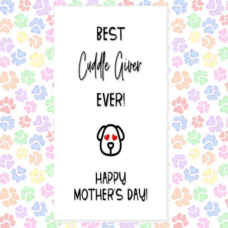 MOTHER'S DAY card from the dog. funny mother's day card, card from the dog, card from the dogs, best dog mum, ball thrower, 7 designs - DOG MUMMY