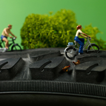 Making Tracks 150mm Square Greetings Card by Akiko Ida and Pierre Javelle