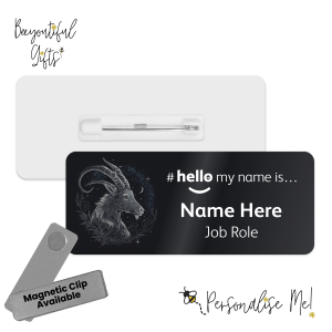 Name Badge - Mystical Zodiac Sign Hello My Name is... - Capricorn