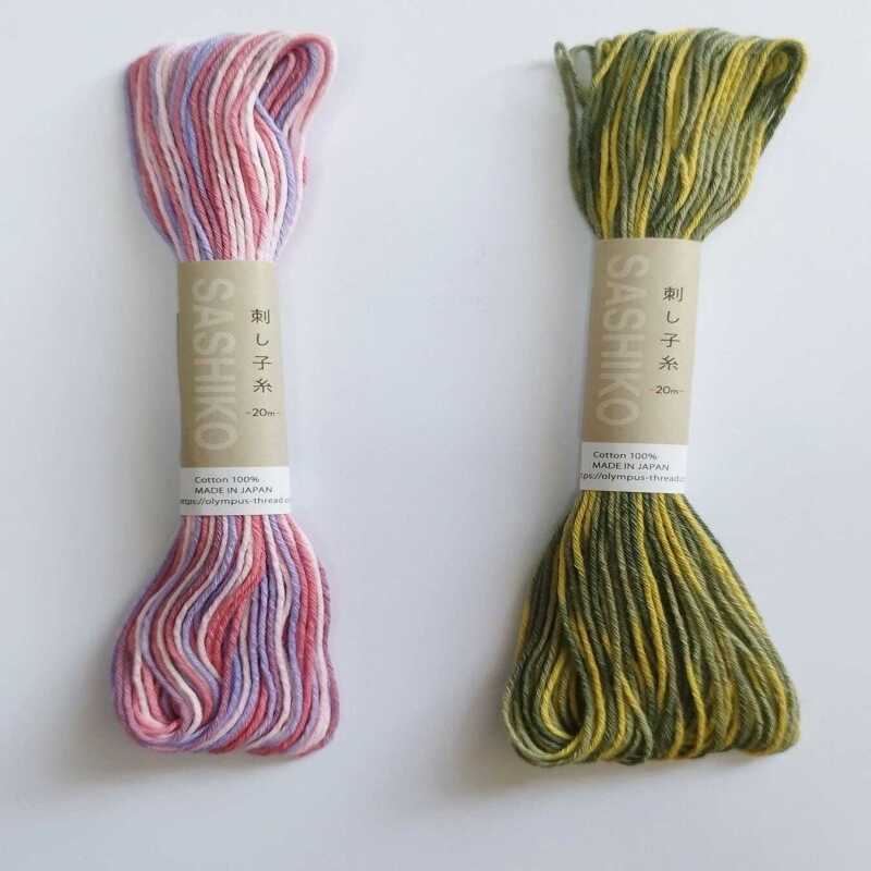 Olympus Sashiko Cotton Thread Variegated 20m - Blue & White