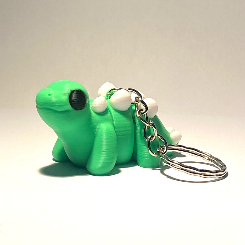 Baby Stegosaurus Keyring - Green