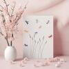 Dragonflies & grass greeting card -  designed by Eloise Hall - 15.7 x 11cm and blank inside, made in the UK