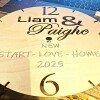 Personalised Wooden LED Wall Clock – Custom Engraved Gift for Home & Weddings