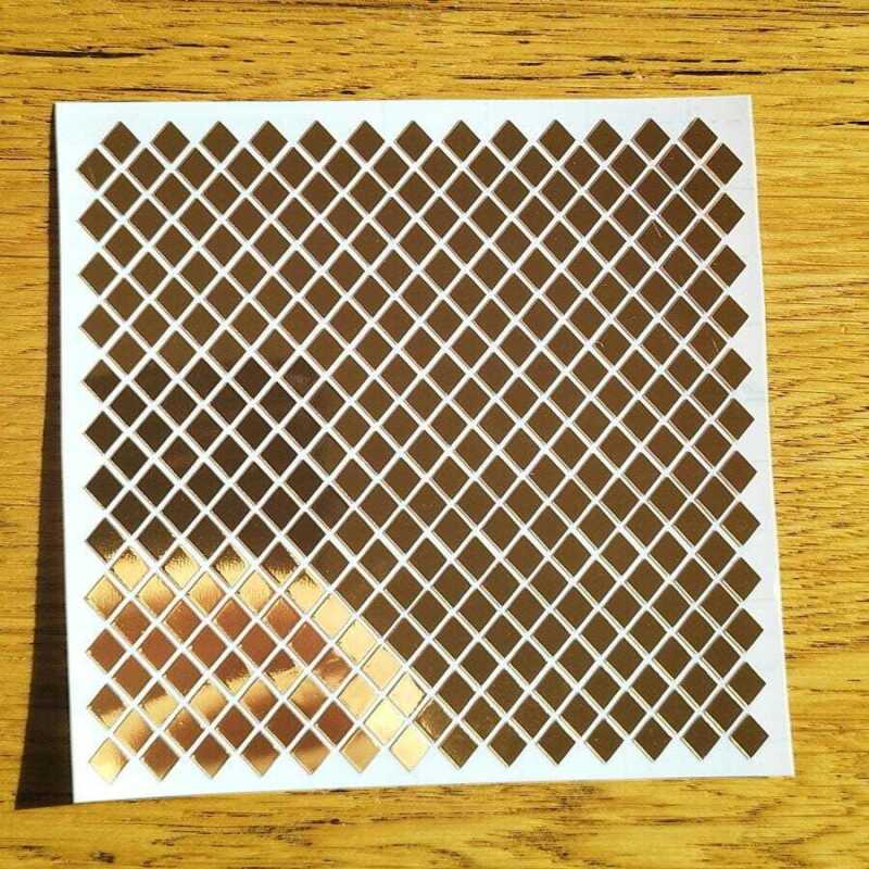 300 Tiny Diamond Stickers in Gold and Holographic - Gold