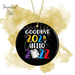 New Year Ceramic Decoration - Goodbye 2021 Hello 2022